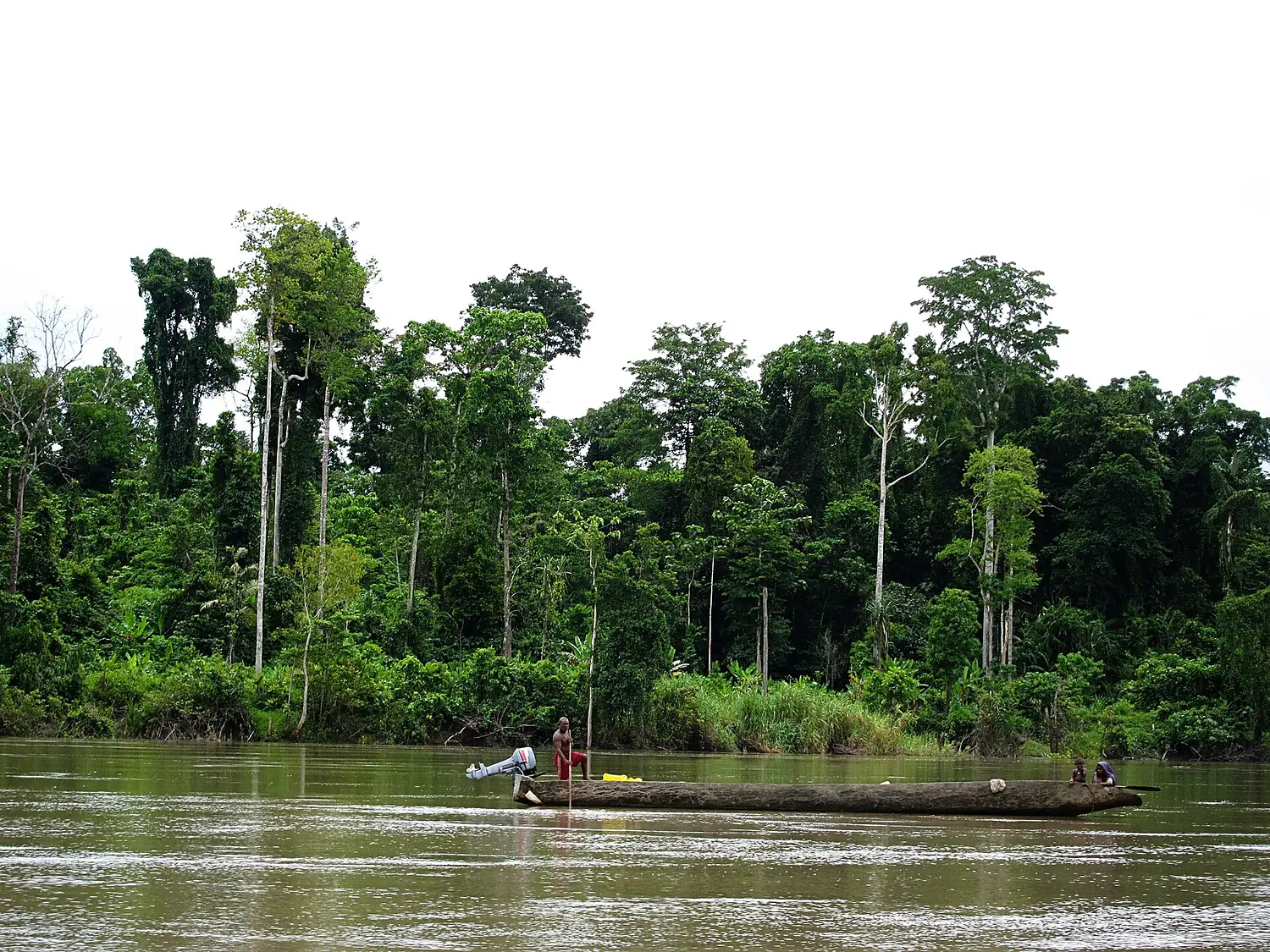 Canoe on Purari river