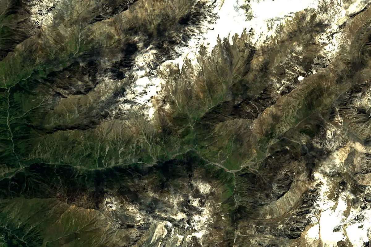 Ravi River: satellite view of the source