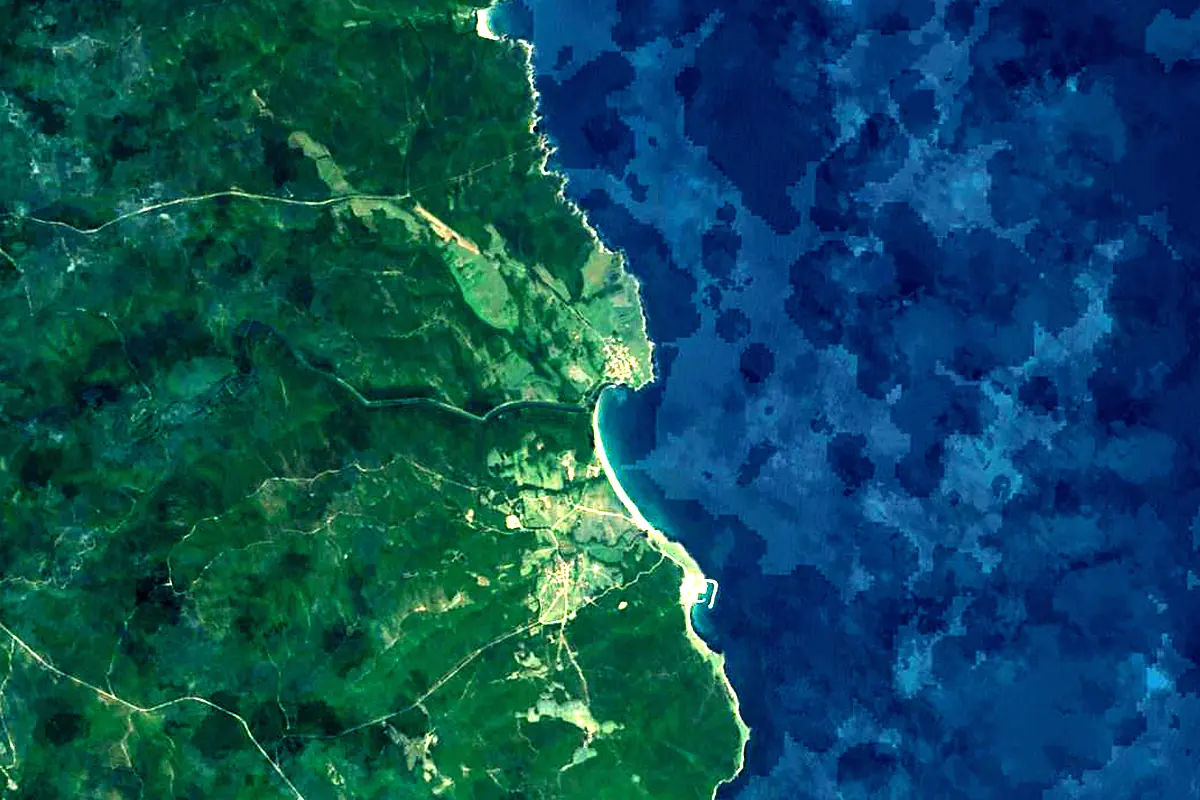 Rezovska: satellite view of the mouth