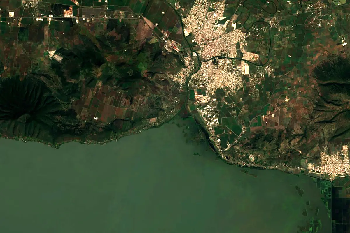 Río Grande de Santiago: satellite view of the source