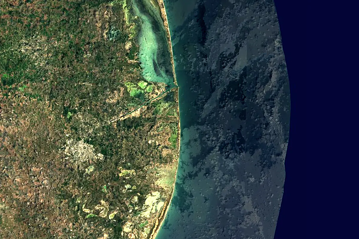 Rio Grande: satellite view of the mouth