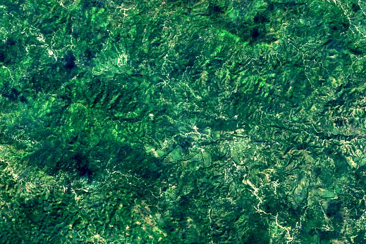 Rio Minho: satellite view of the source