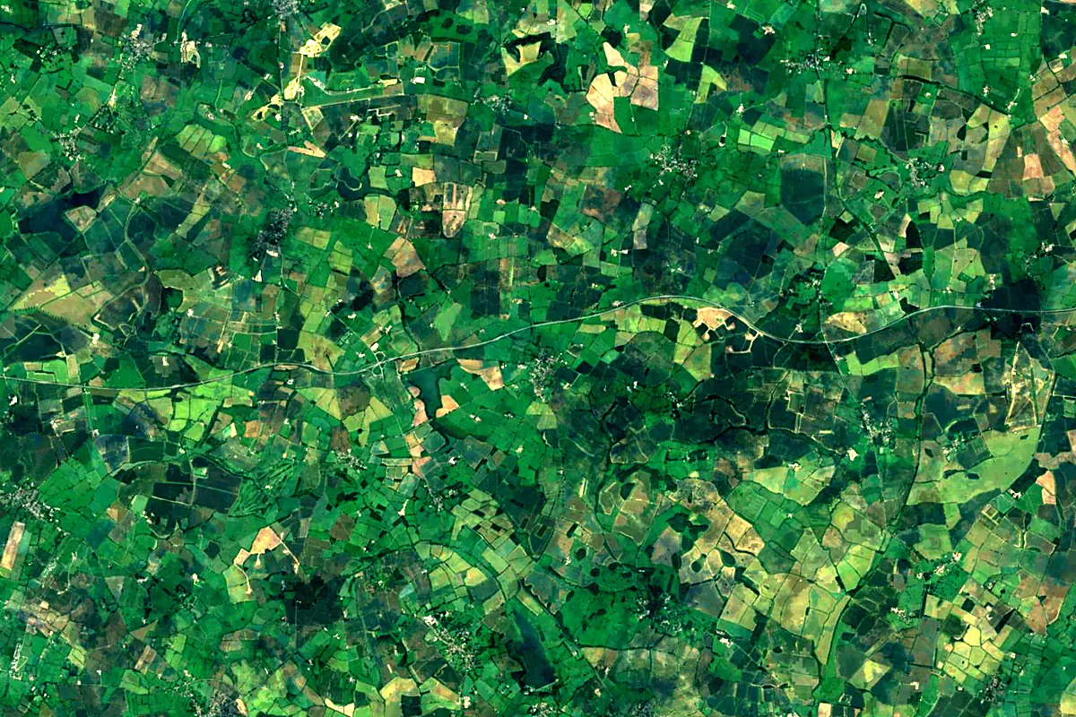 River Avon: satellite view of the source