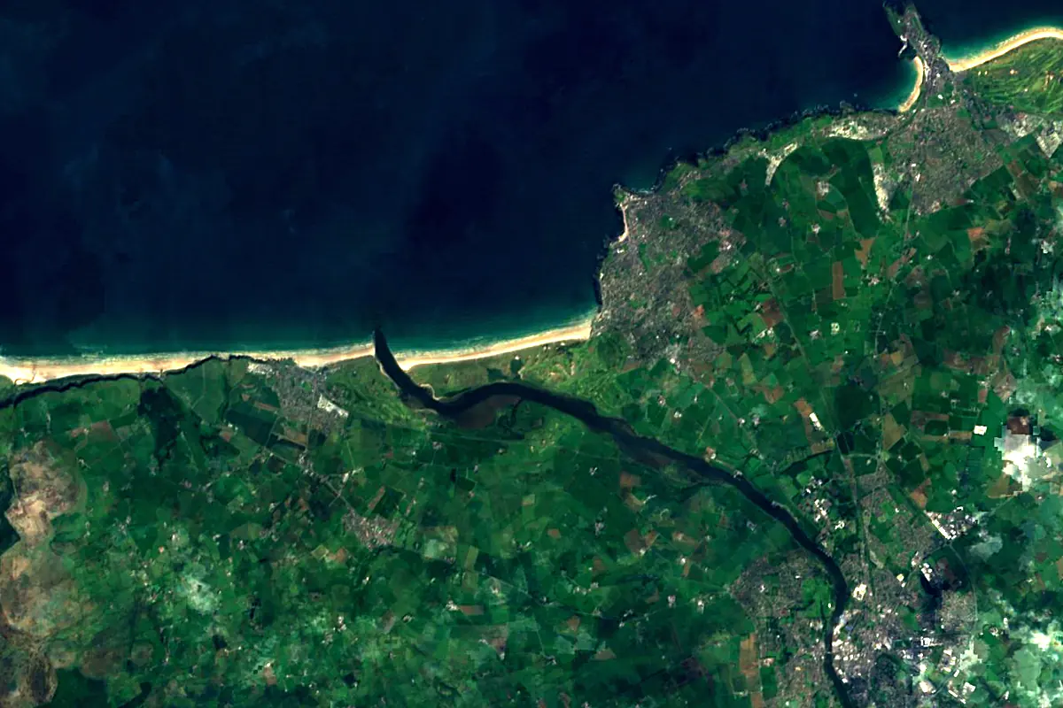 River Bann: satellite view of the mouth