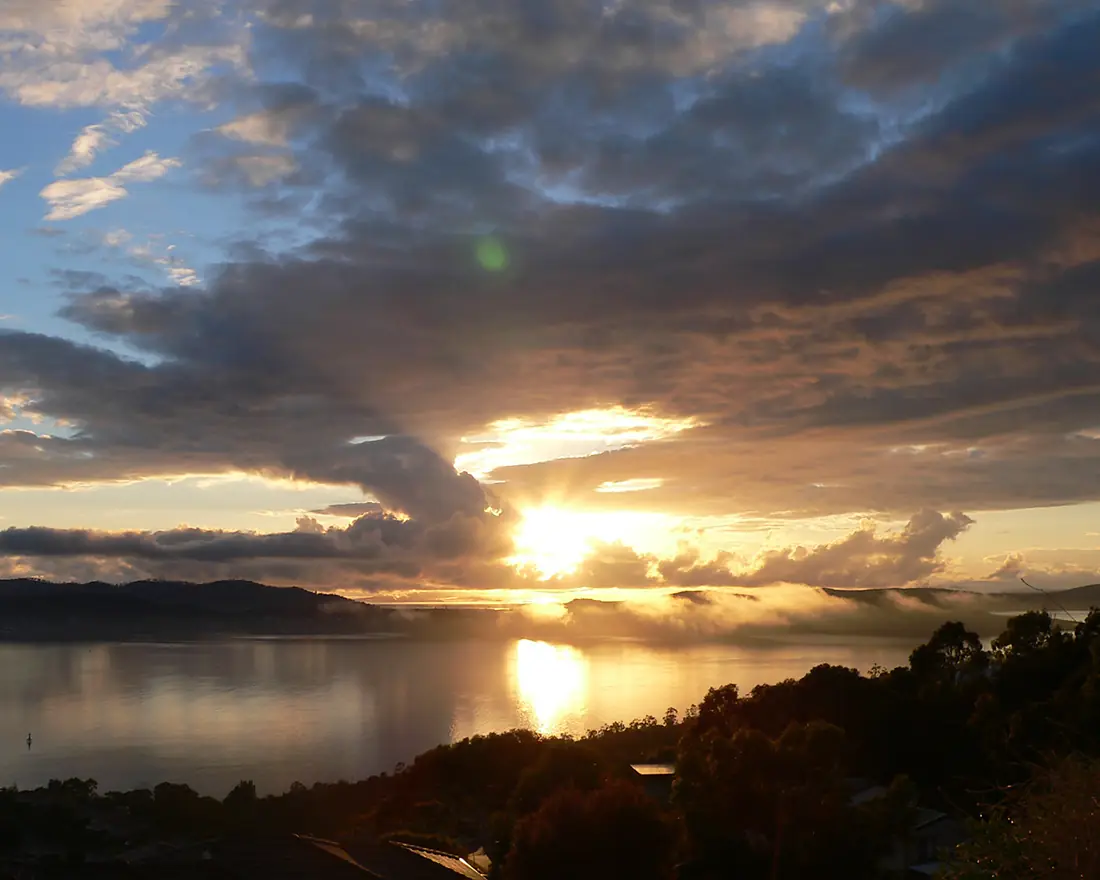 Runrise over derwent river