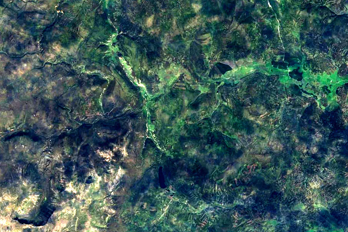 River Don: satellite view of the source