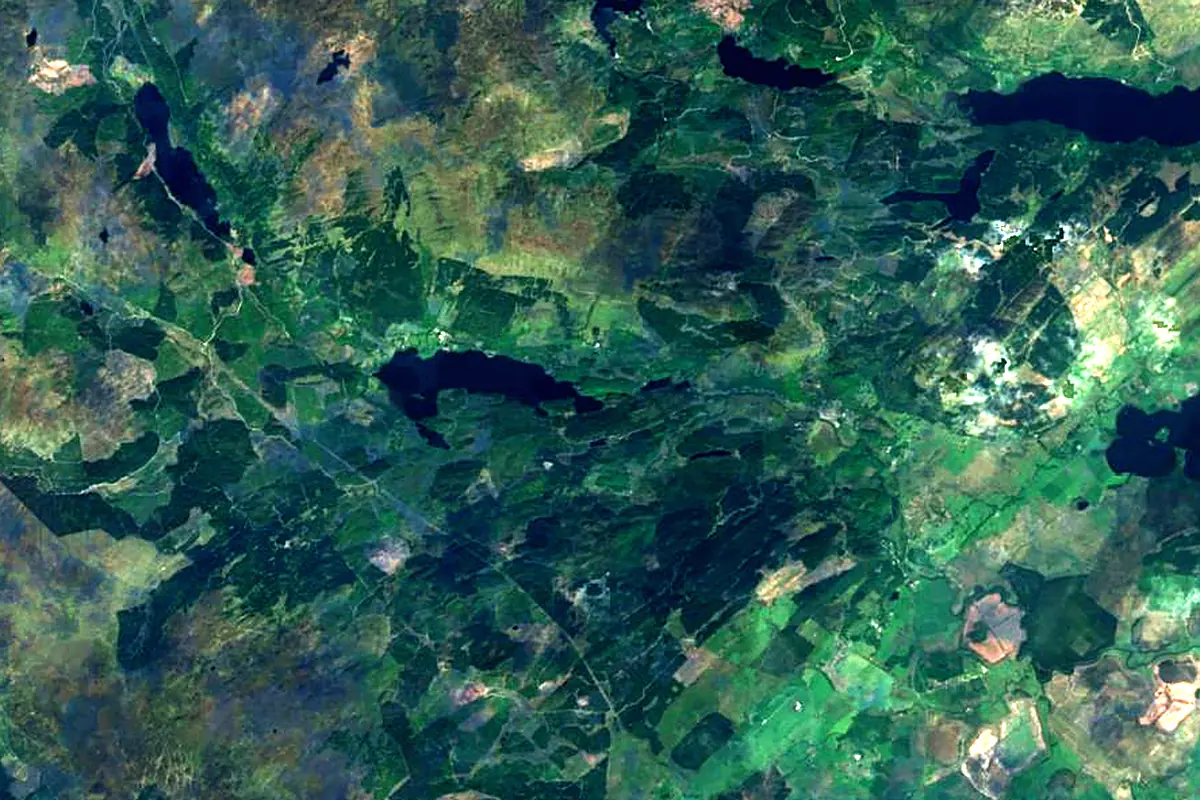 River Forth: satellite view of the source