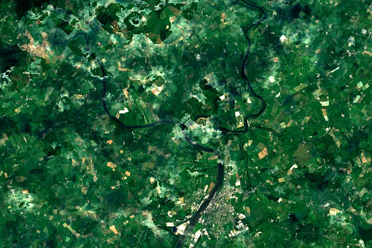 River Nore: satellite view of the mouth
