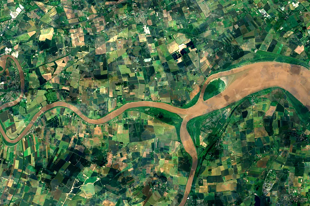 River Ouse: satellite view of the mouth