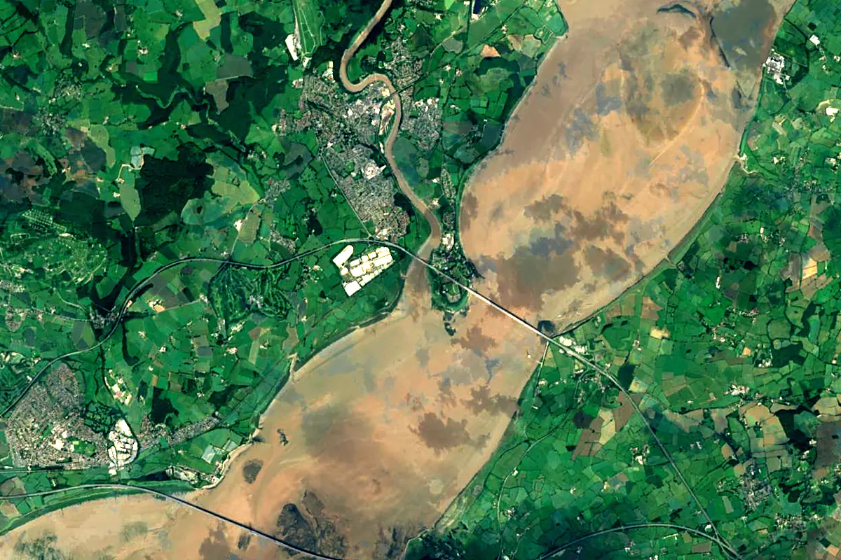 River Wye: satellite view of the mouth