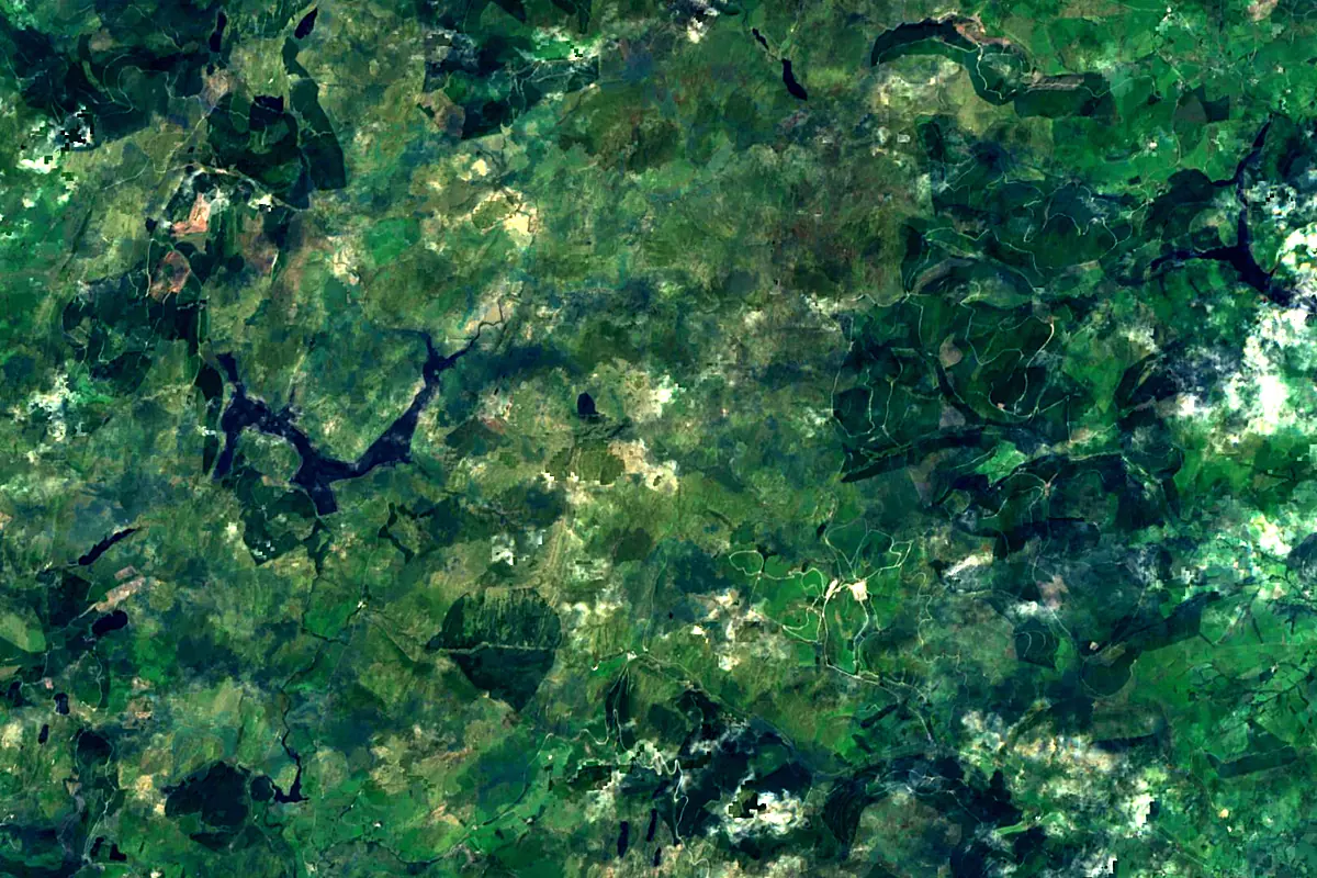 River Wye: satellite view of the source