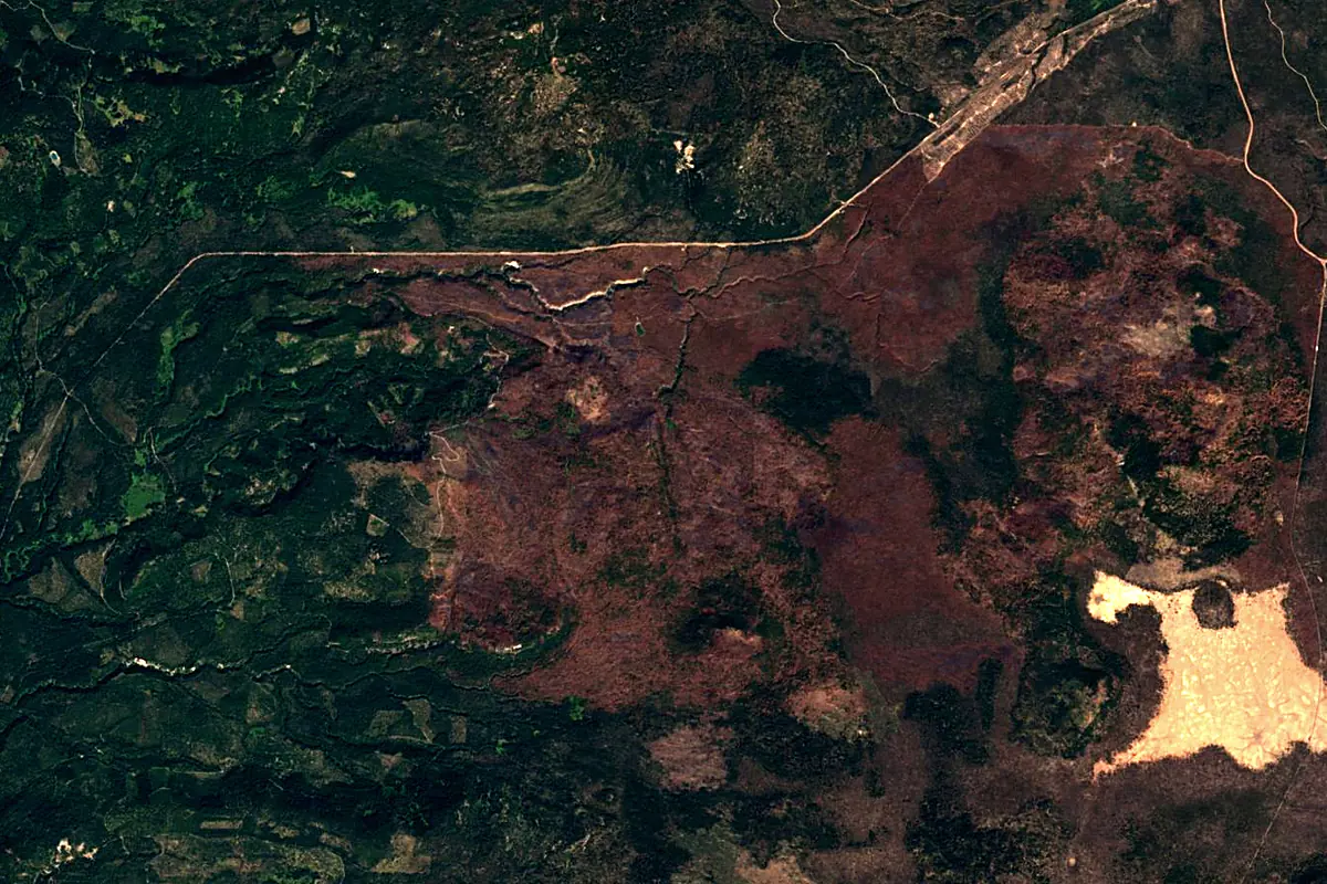 Rogue River: satellite view of the source