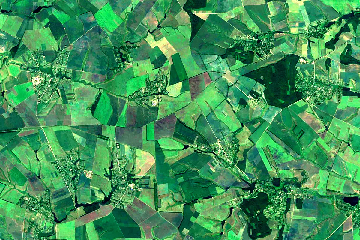 Ros River: satellite view of the source