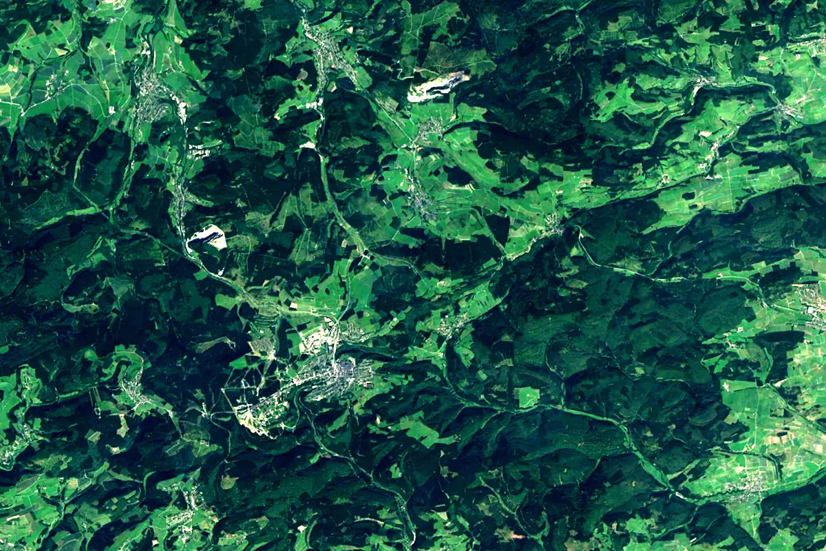 Ruhr: satellite view of the source