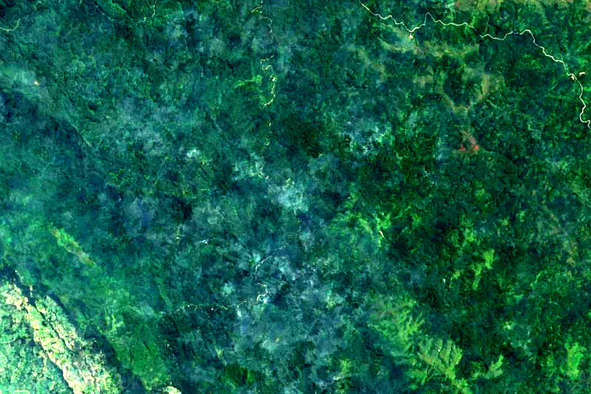 Ruhwa River: satellite view of the source
