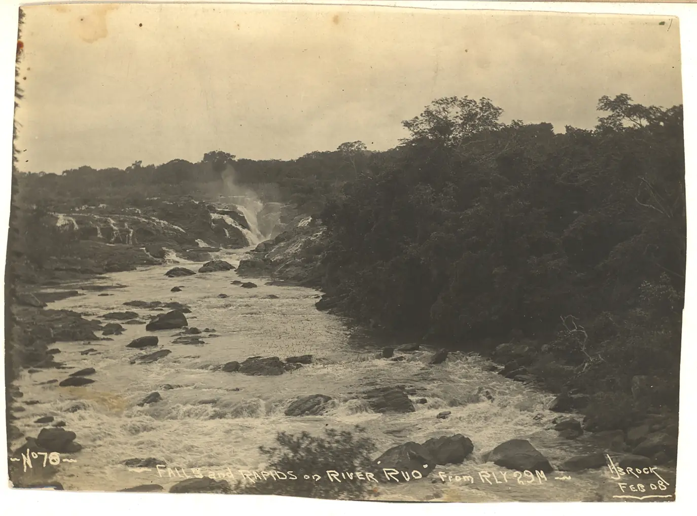 Falls and Rapids on River Ruo, Malawi. February 1908.