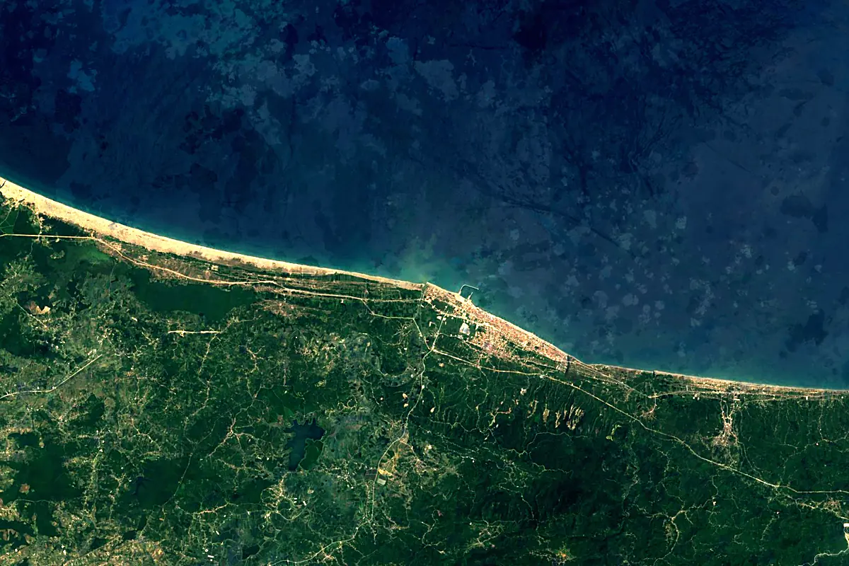Sakarya River: satellite view of the mouth