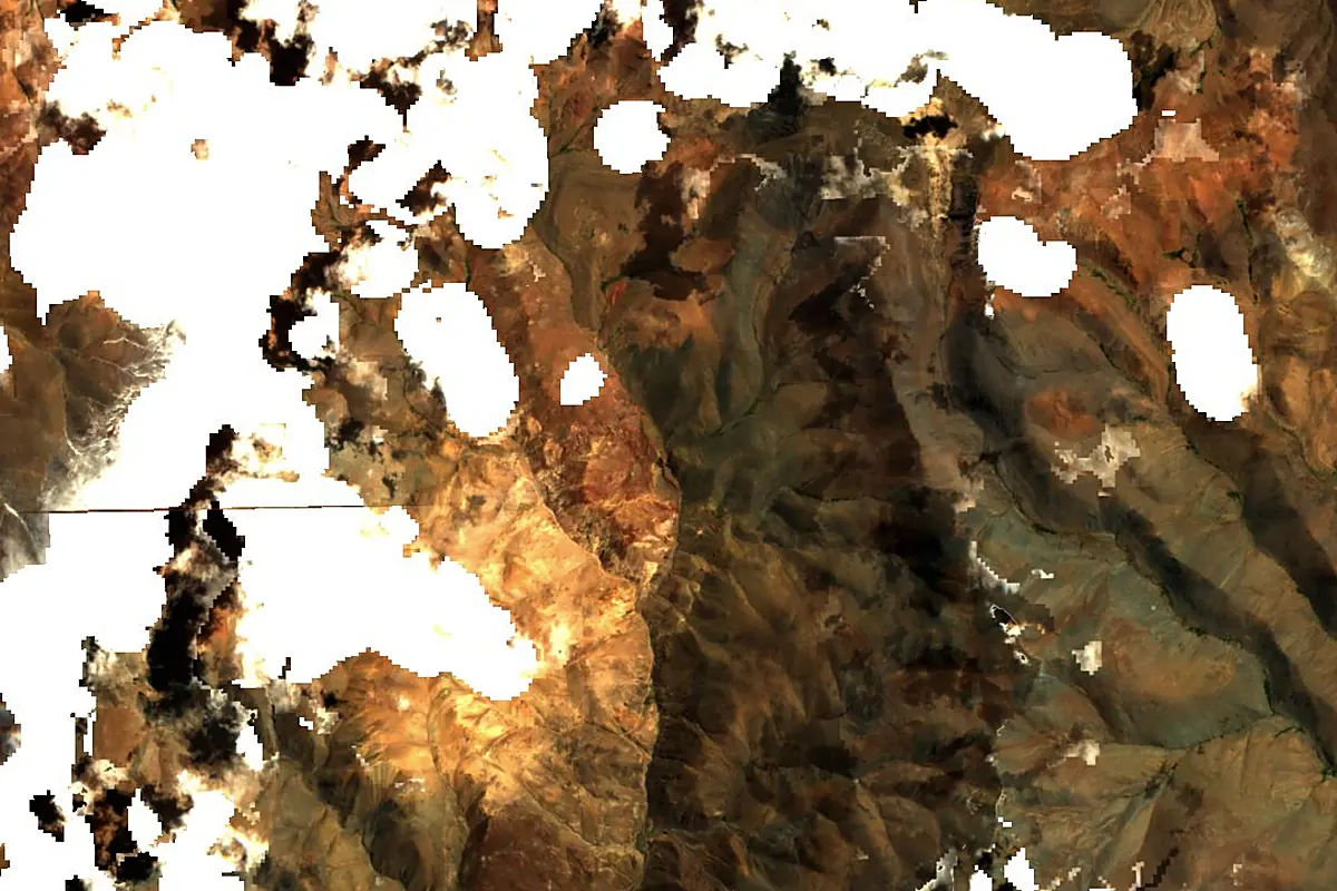 Salado River: satellite view of the source