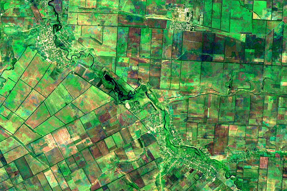 Samara River: satellite view of the source