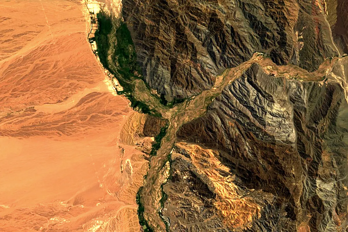San Juan River: satellite view of the source