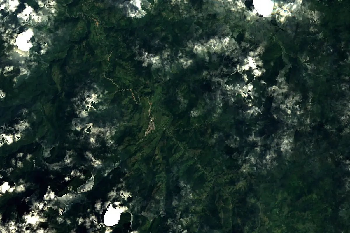 San Juan River: satellite view of the source