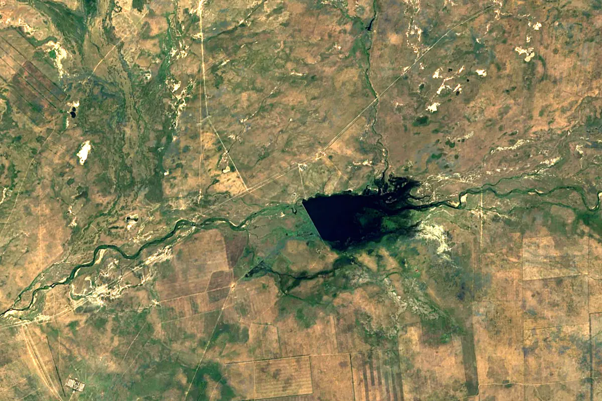 Sarysu: satellite view of the source
