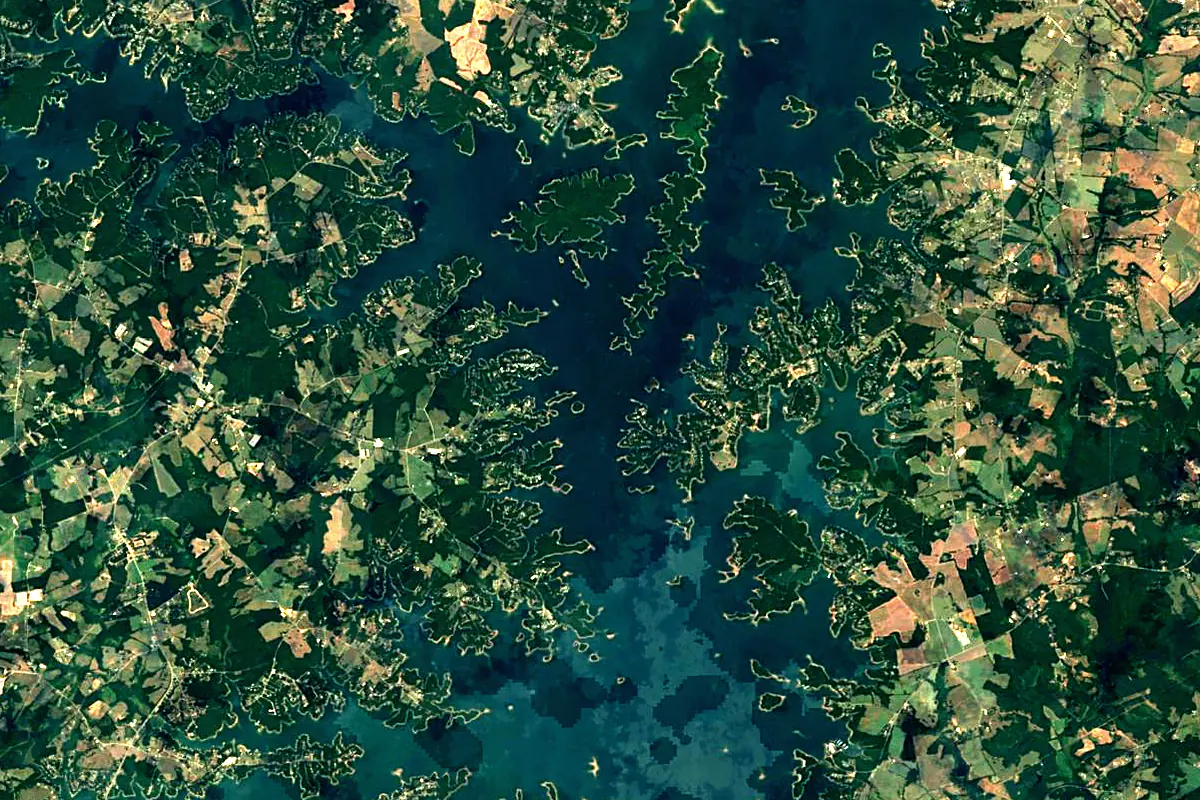 Savannah River: satellite view of the source