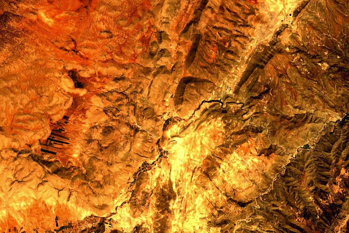 Sebou River: satellite view of the source