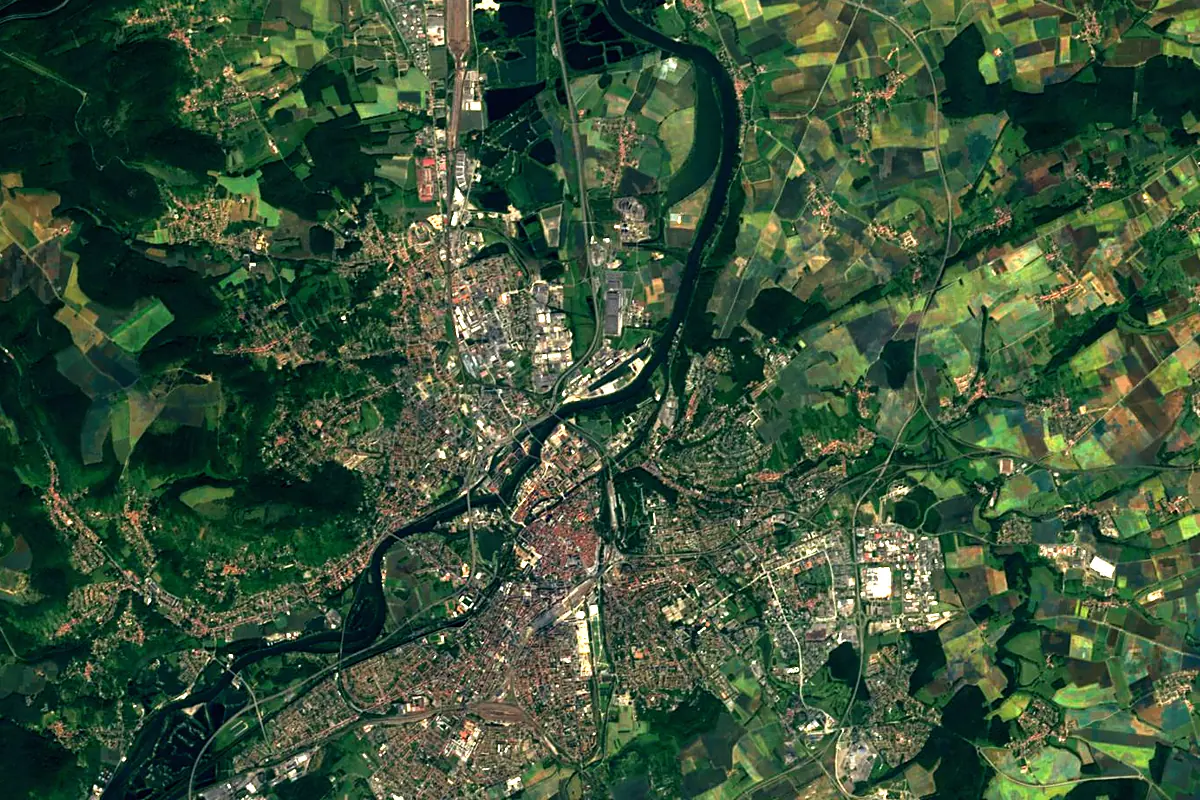 Seille: satellite view of the mouth