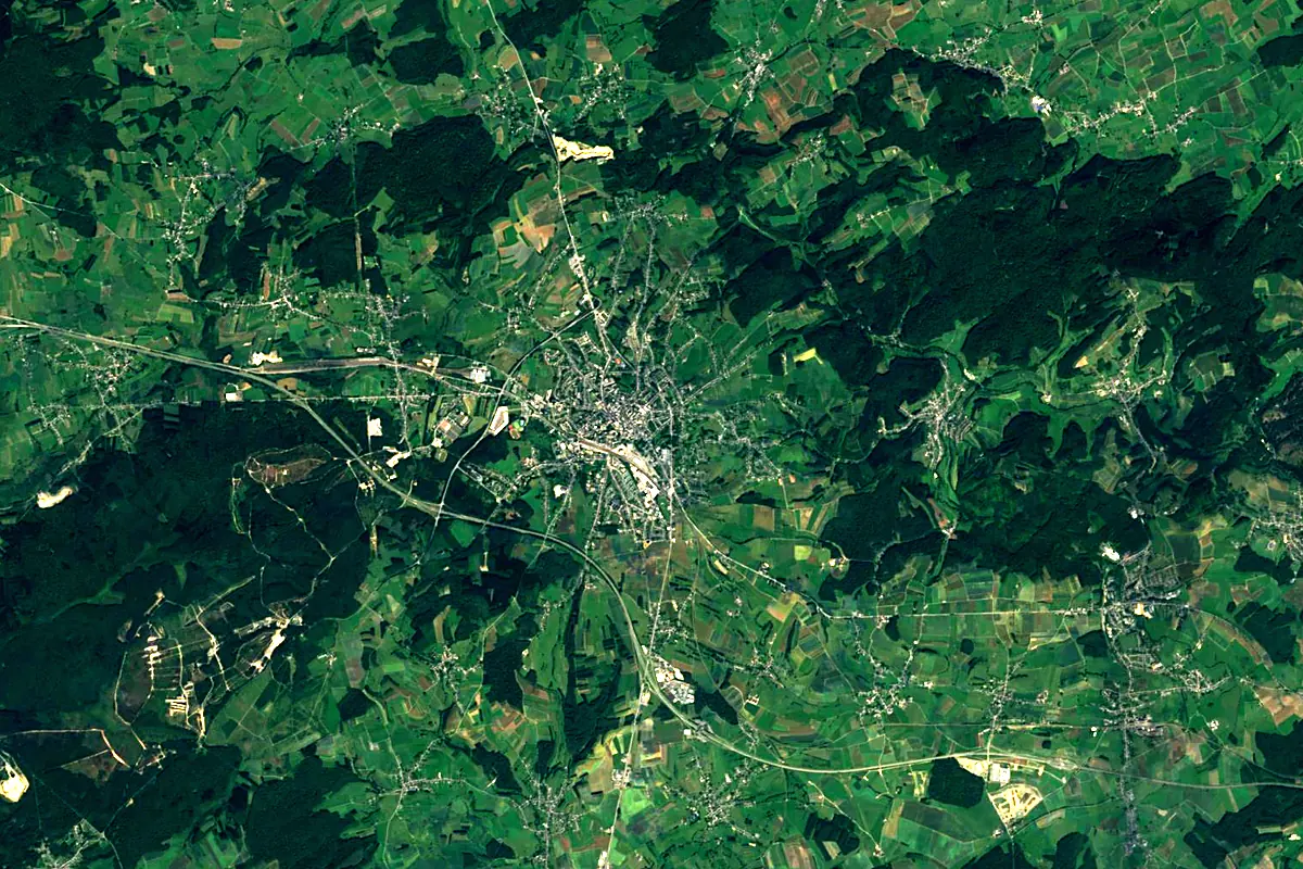 Semois: satellite view of the source