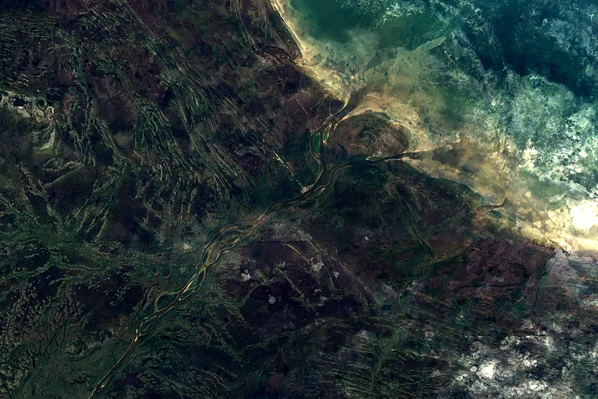 Severn River: satellite view of the mouth