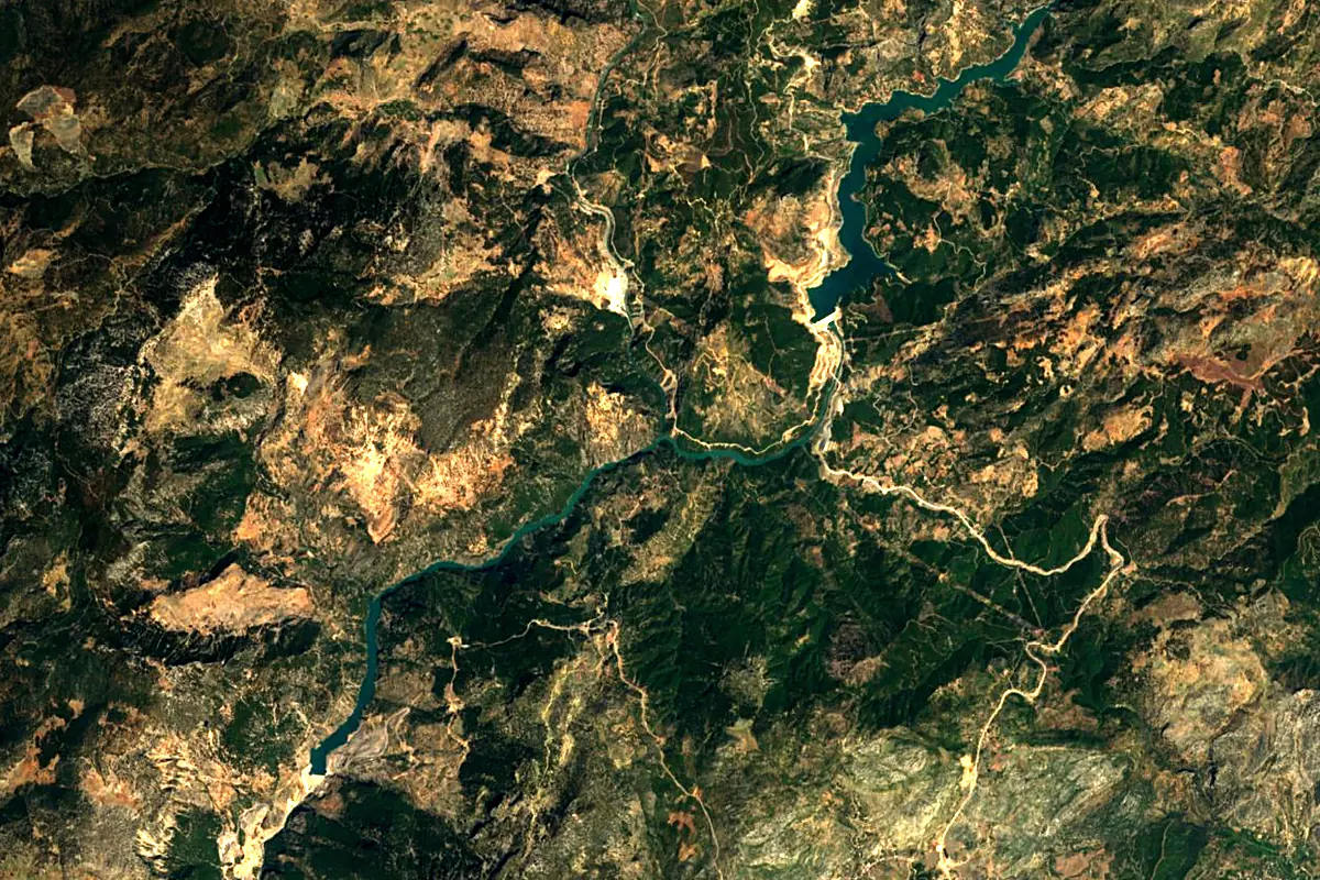 Seyhan River: satellite view of the source