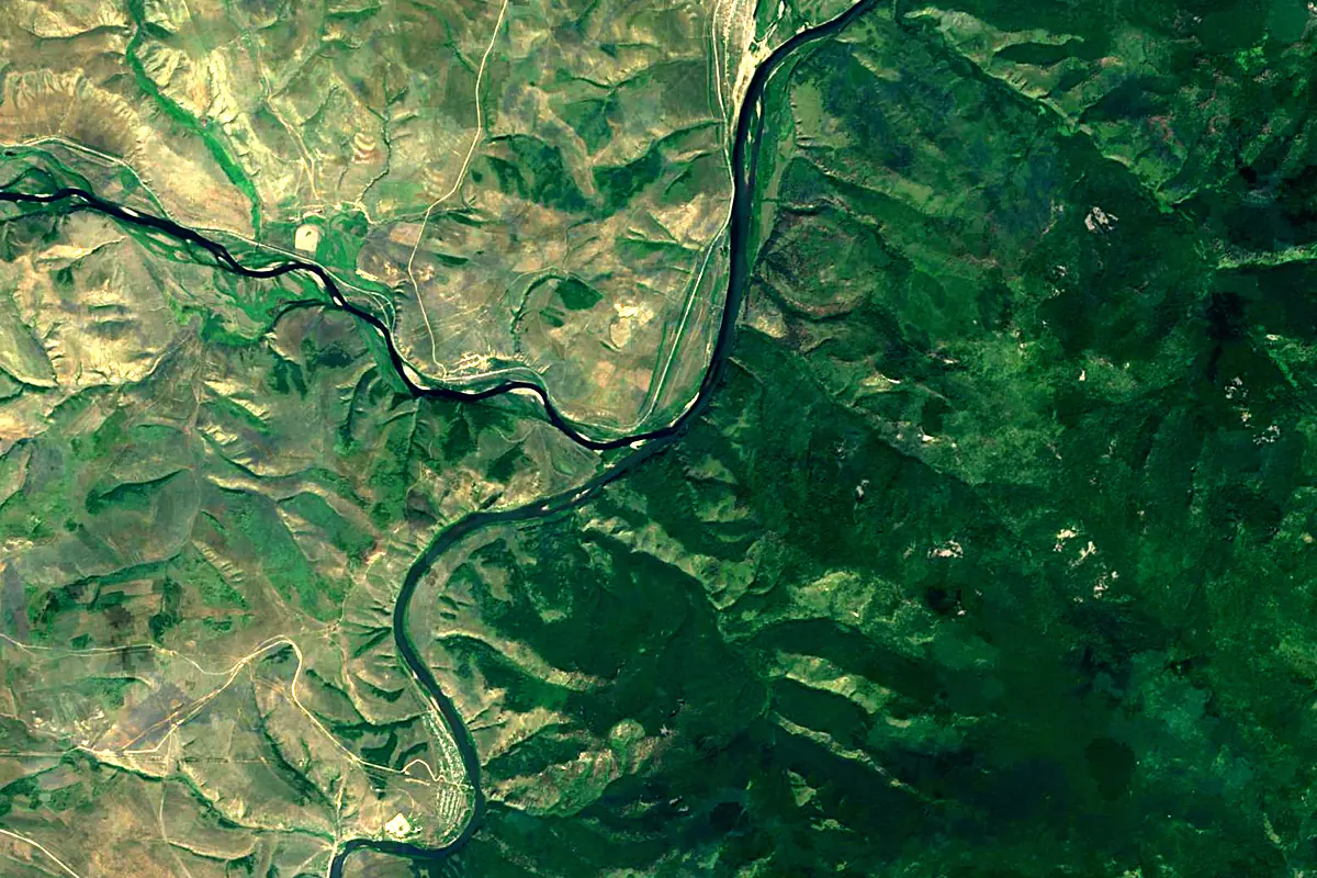 Shilka: satellite view of the source