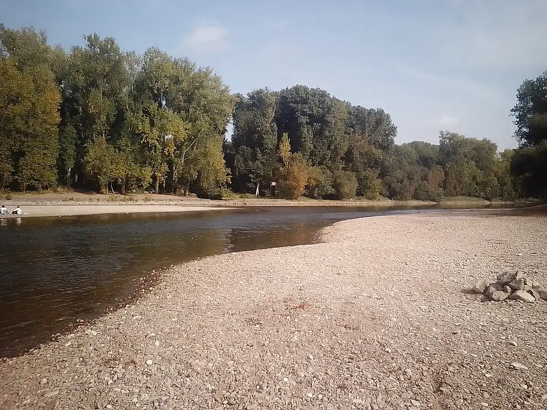 Die Sieg im Mündungsbereich, flussaufwärts