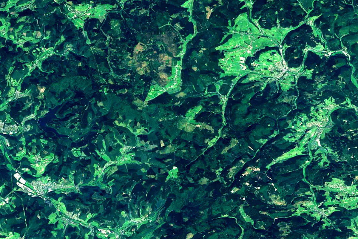 Sieg: satellite view of the source