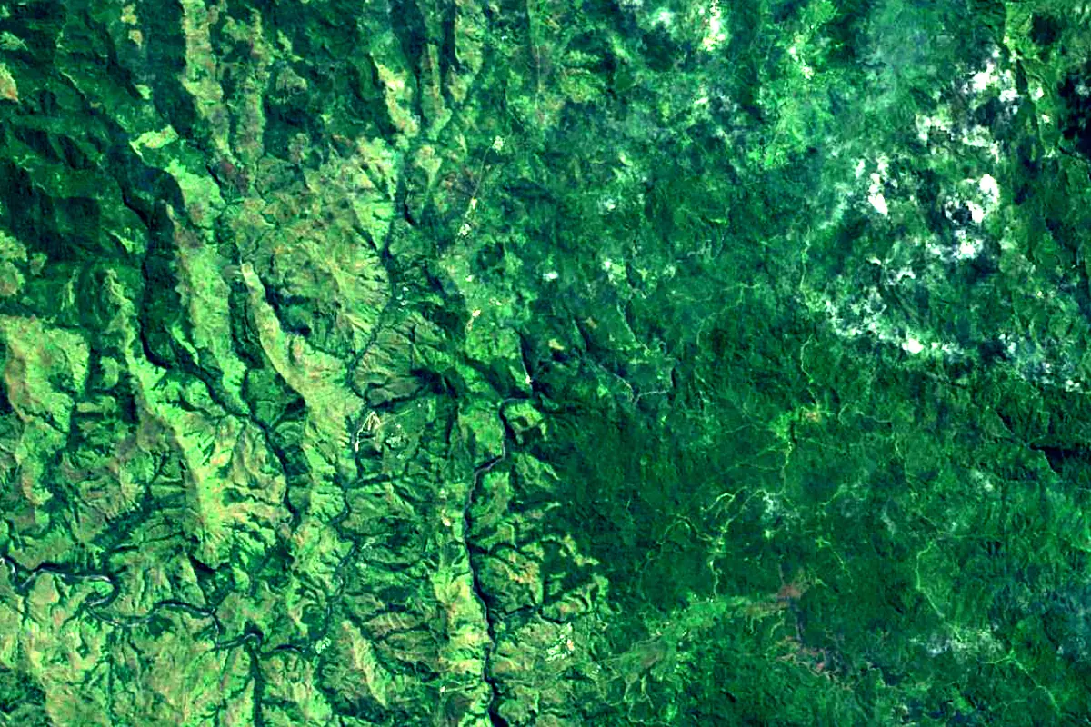 Sigatoka River: satellite view of the source