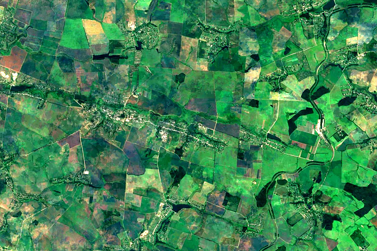 Smotrych River: satellite view of the source