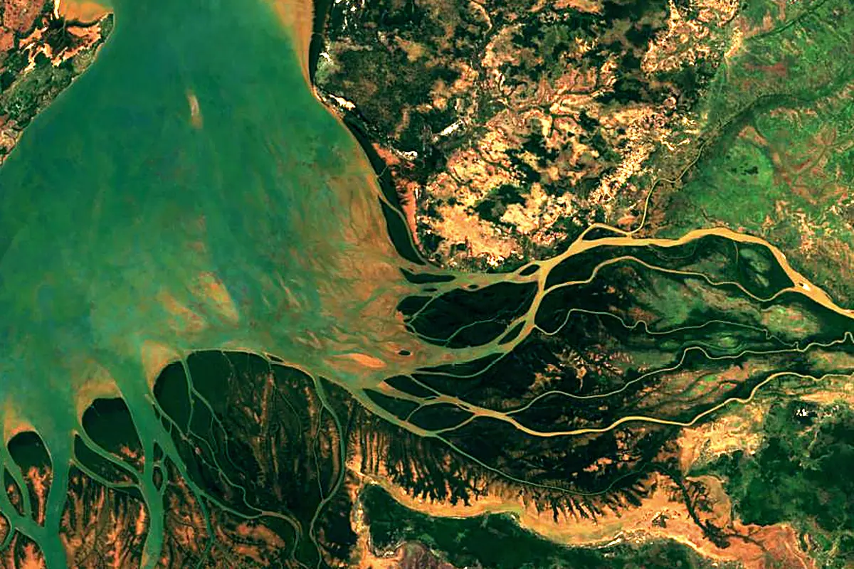 Sofia River: satellite view of the mouth
