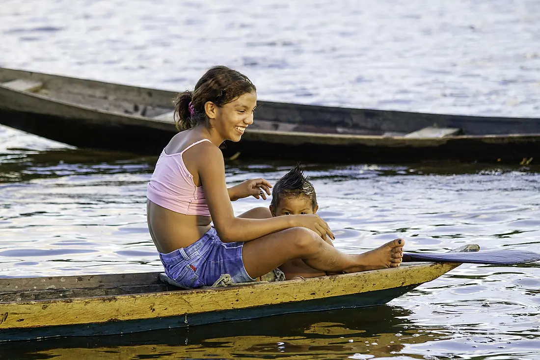 Diversão no rio Solimões