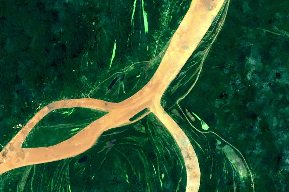 Solimões: satellite view of the source