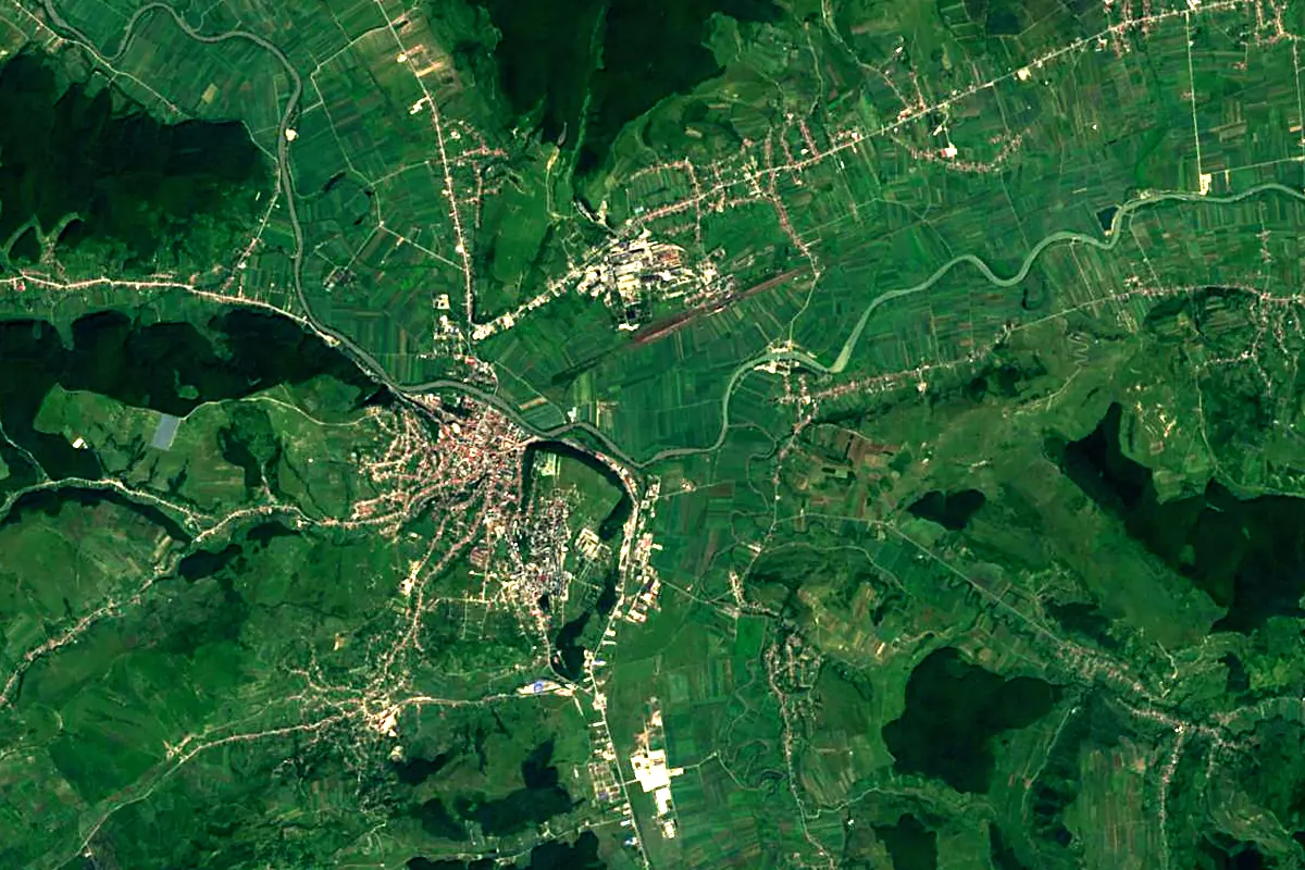 Someșul Mic: satellite view of the mouth