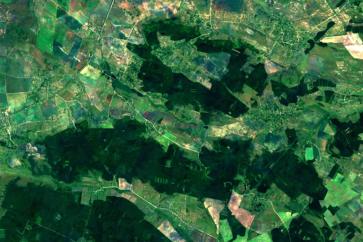 Styr River: satellite view of the source