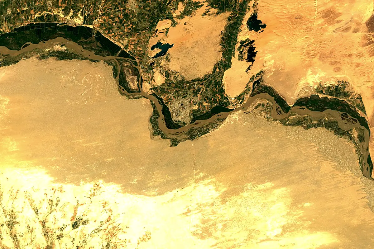 Surxondaryo: satellite view of the mouth