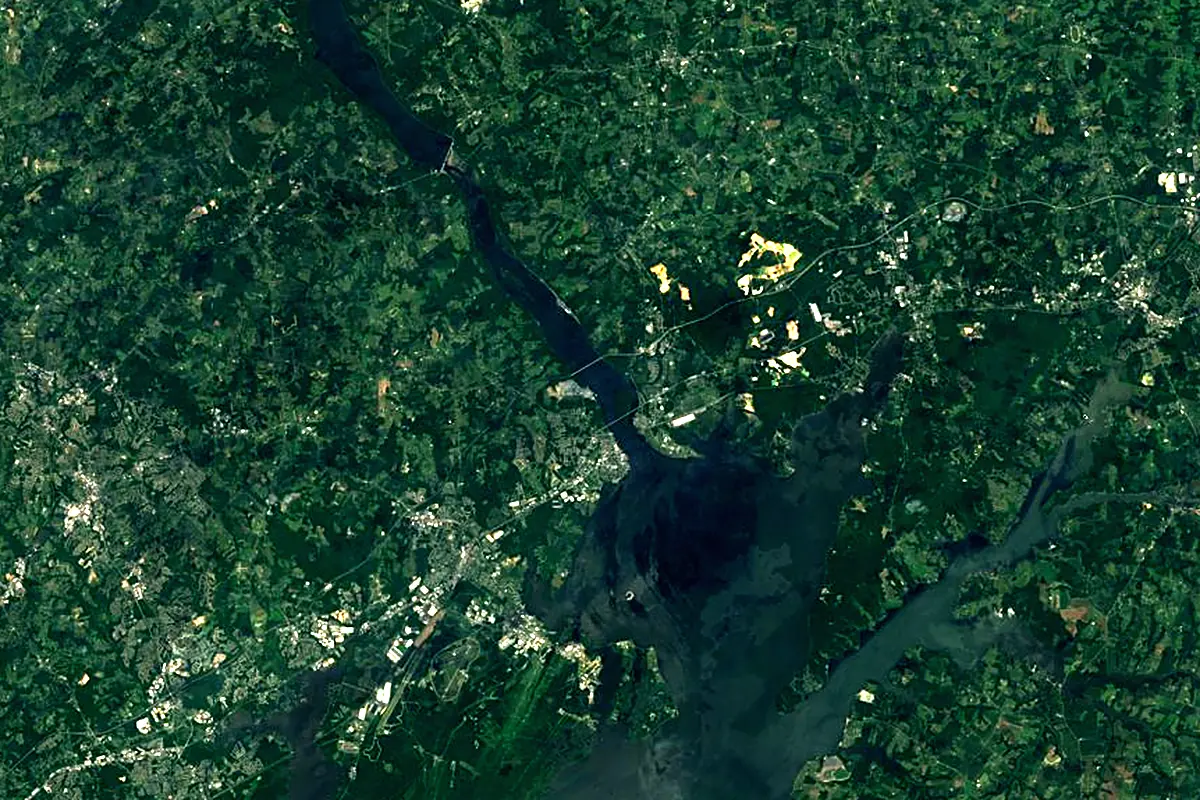 Susquehanna River: satellite view of the mouth