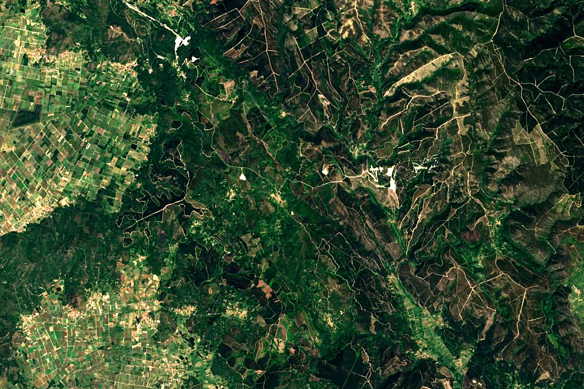 Tâmega River: satellite view of the source