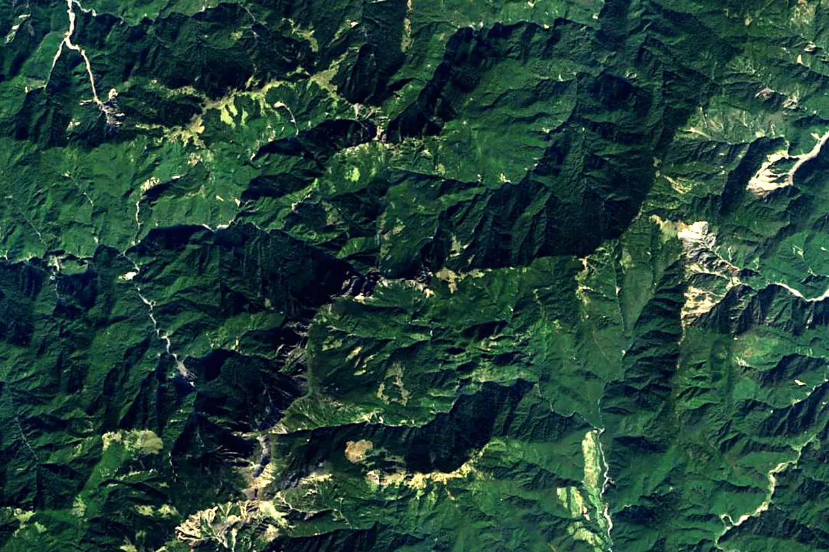 Tamsui River: satellite view of the source