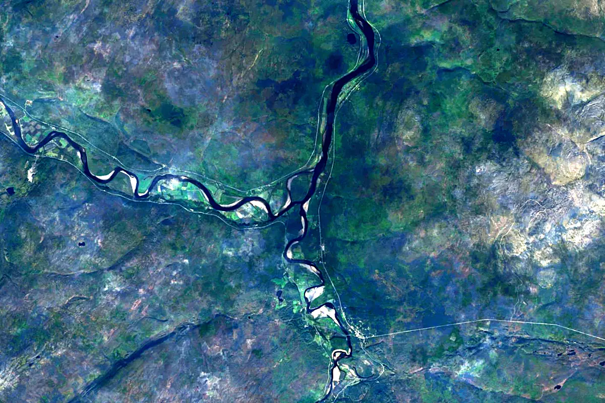 Tana: satellite view of the source
