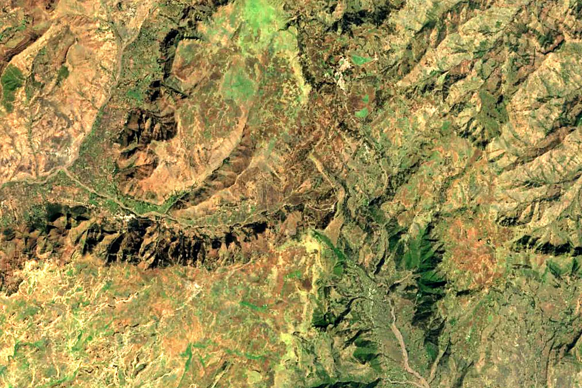 Tekezé River: satellite view of the source