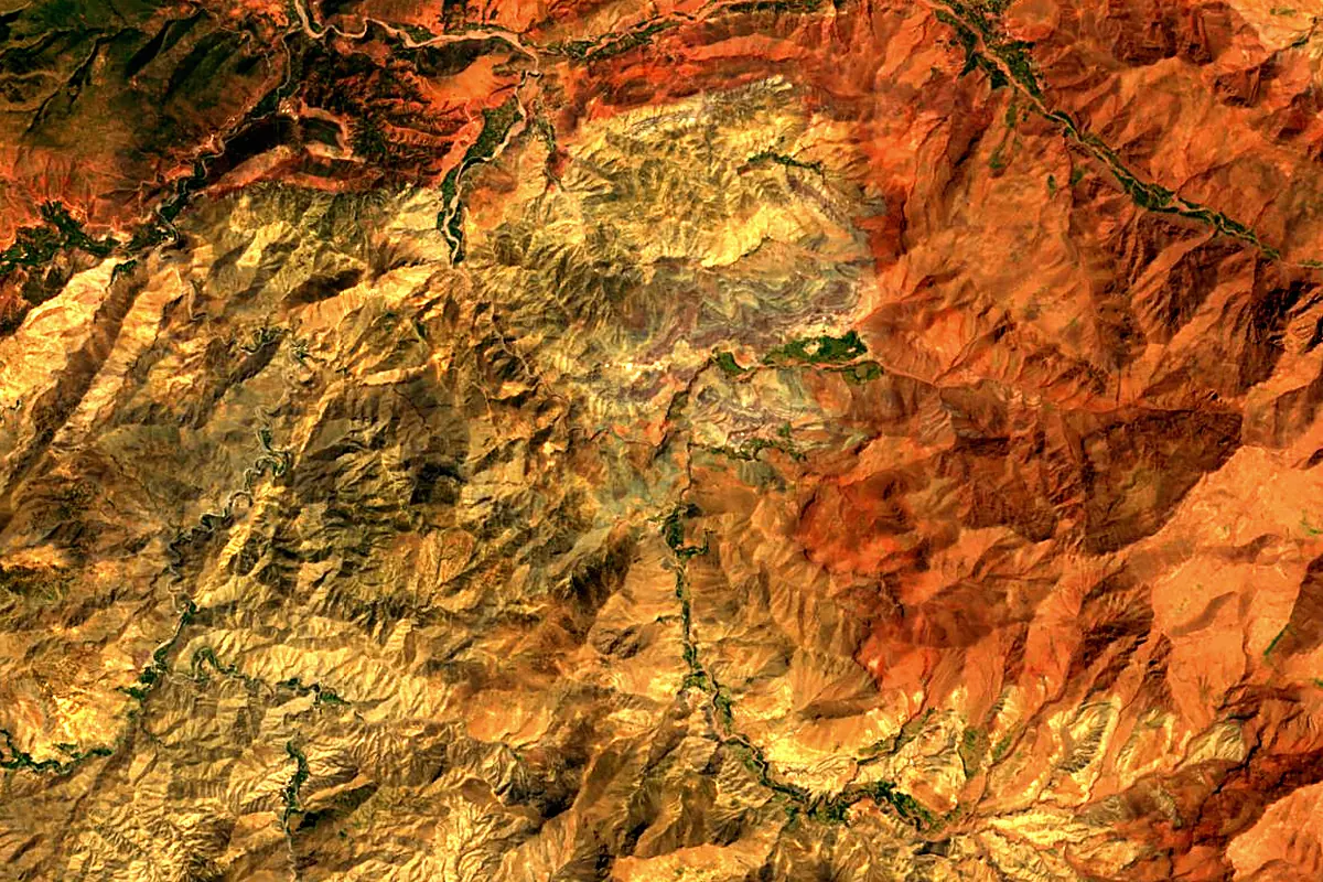 Tensift River: satellite view of the source