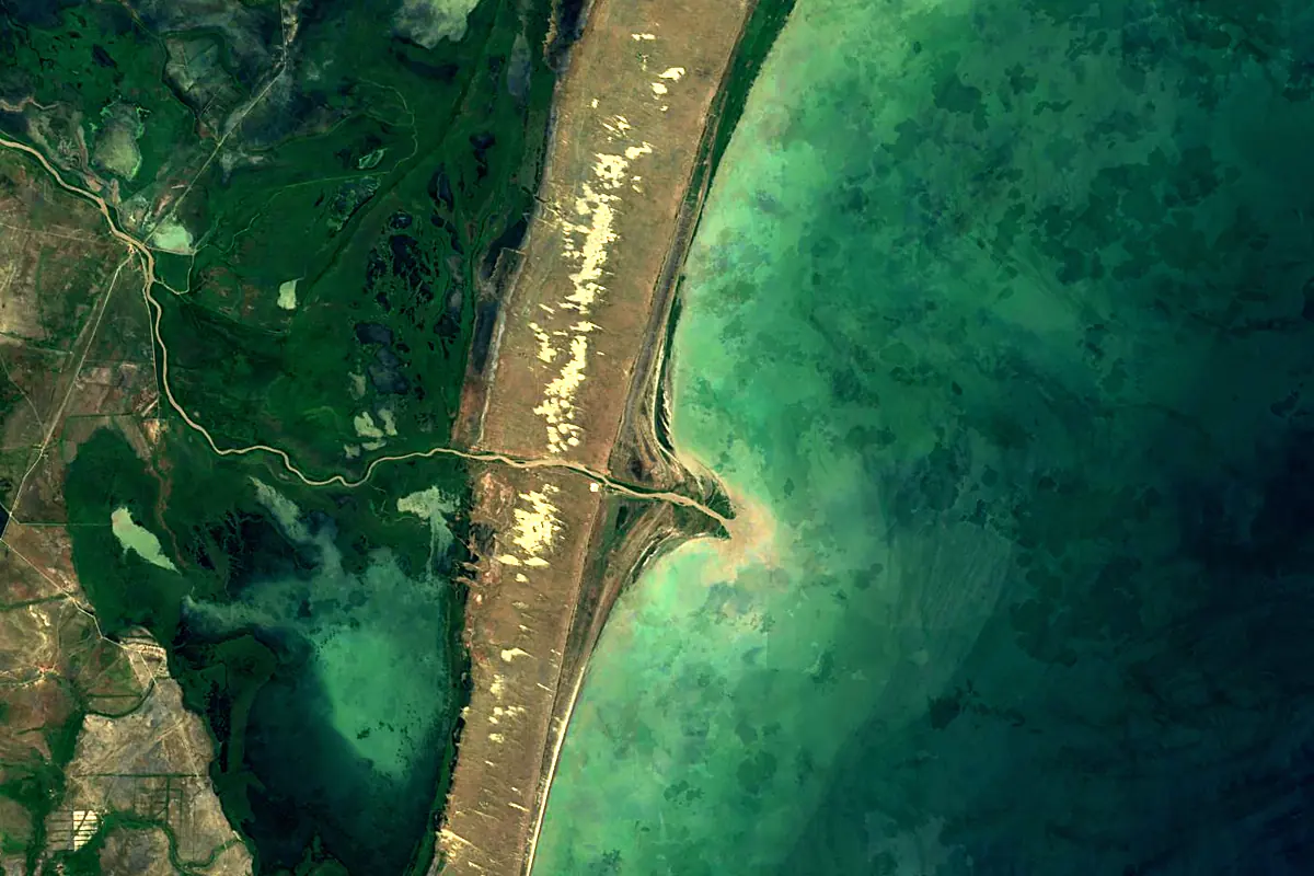 Terek: satellite view of the mouth